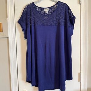 Ava & Viv Tee with mesh lace top